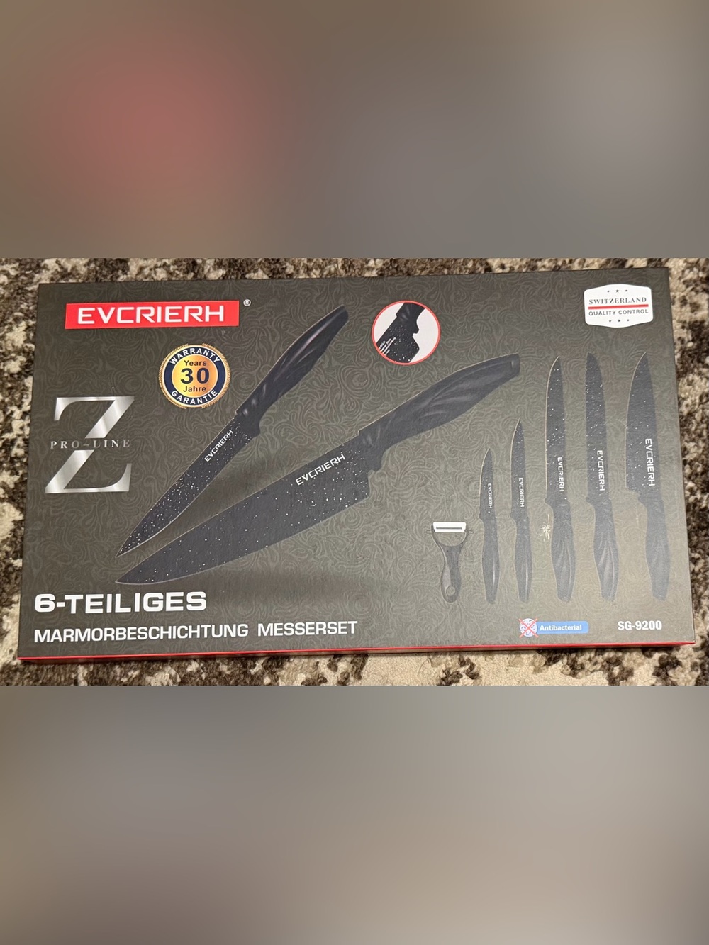 NEW 6-Piece Black Kitchen Knife Set – Gift